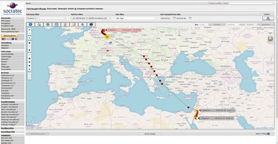 SocraFlite erlaubt die Kontrolle über die Transporthistorie